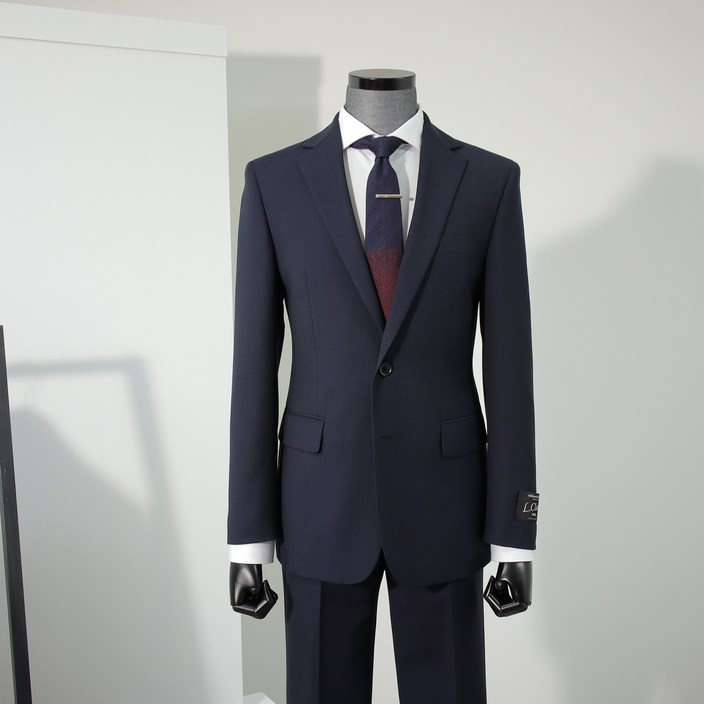리버클래시 슬림핏 수트 싱글 울 리오셀 혼방 투톤 슬림 정장 다크네이비 LJS11183DN