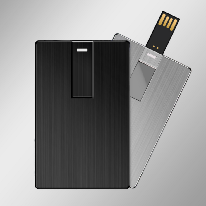 카드형 3.0 USB 128GB 고급 메탈형 블랙 각인X