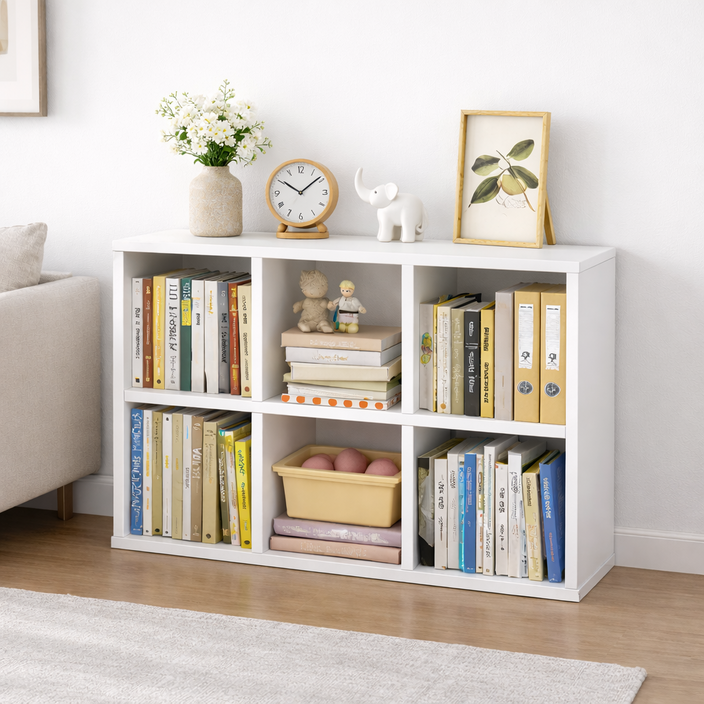 원데이홈 다용도 격자 인테리어 오픈 책장 진열 조립식 수납장