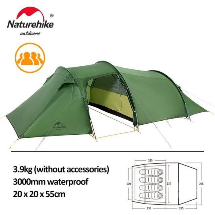 naturehike 24 텐트 돔형 캠핑 야외 인 하이킹 초경량 가족 여행 피크닉용품, 40D Green 4p