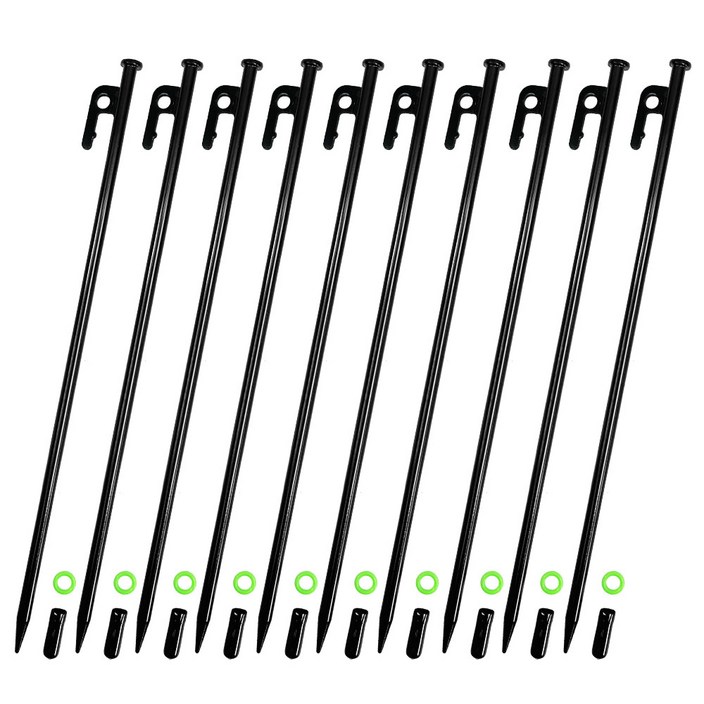 캠핑 고강도 단조팩 40cm 10개 텐트 타프 핑거 팩