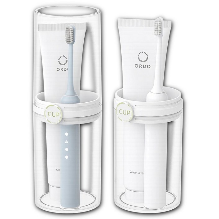 에이트몰 넉넉수납 투명 칫솔 케이스, 2개