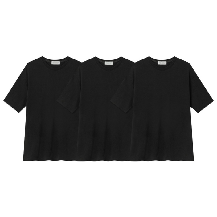 Men에두아르도3팩 세트릴렉스 세미오버핏 반팔 티셔츠 이지세트