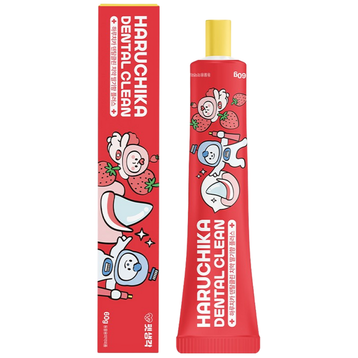 펫생각 하루치카 덴탈클린 강아지 바르는 치약 입냄새 치석 효소 충치 잇몸염증 제거 딸기향