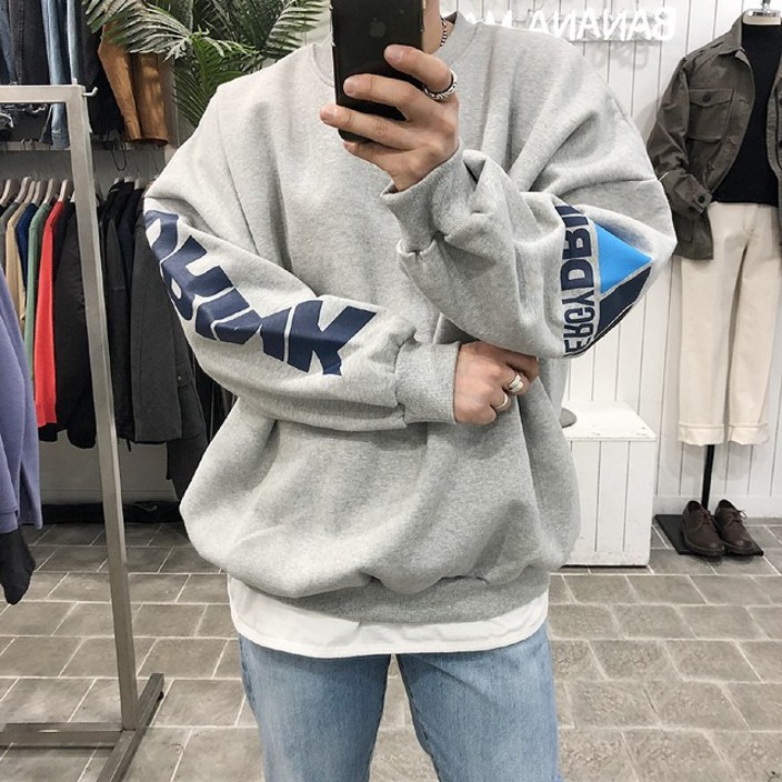 바나나마켓 기모 에너지 남자 오버핏 맨투맨