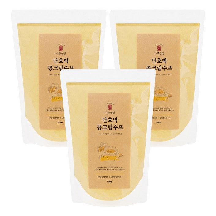 가루선생 단호박 콩 크림 수프, 500g, 3개