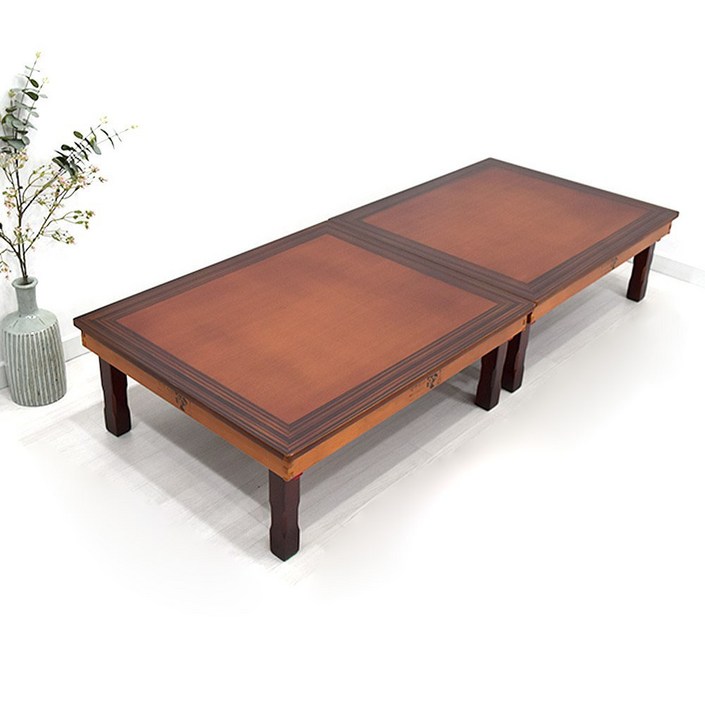 남원은행공방 흑단 교자상 900 x 750 x 310 mm 2p  상커버 세트, 붉은색