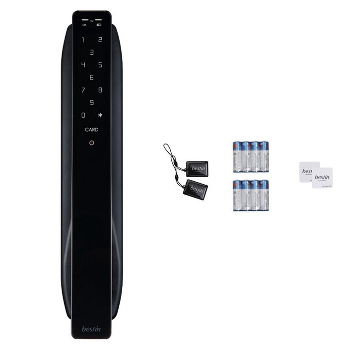 베스틴 얼굴인식 번호키 카드키 디지털 손잡이 있음 도어락, IDL312R, 방문설치