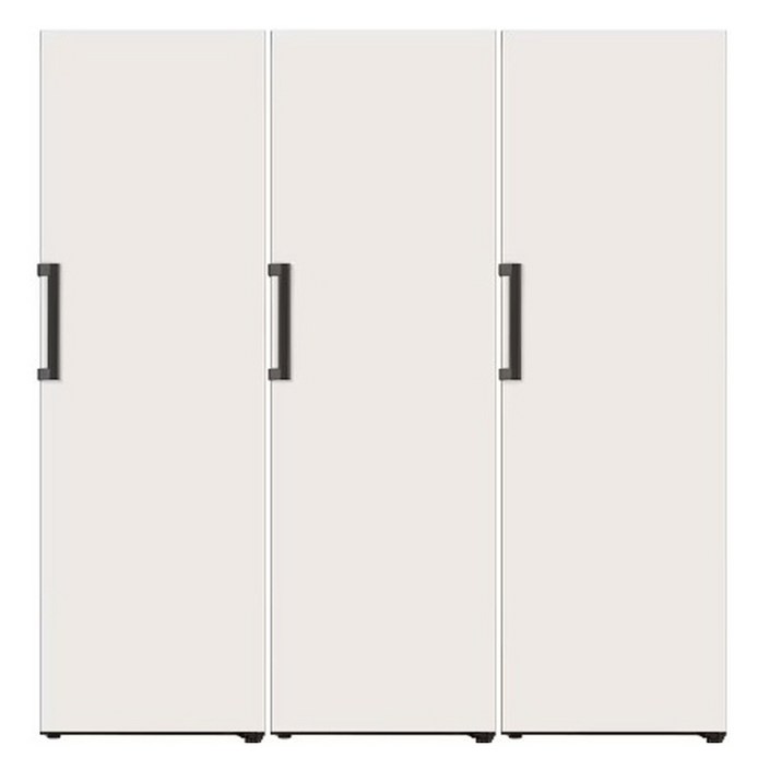 [10% 환급가전] [색상선택형] LG전자 오브제 컬렉션 컨버터블 세트 메탈 좌열림 냉장전용고 + 냉동전용고 + 김치냉장고 세트 베이지 방문설치