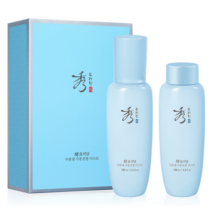 수려한 효비담 수분샘 미스트 100ml 리필 100ml 세트