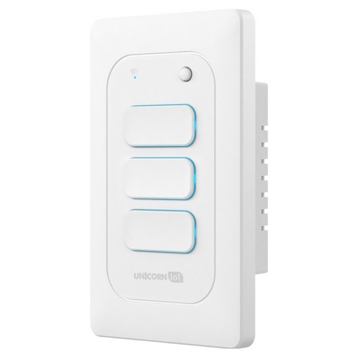 유니콘아이오티 WIFI방식 무선원격제어 스마트 벽스위치 3구 TS-SW