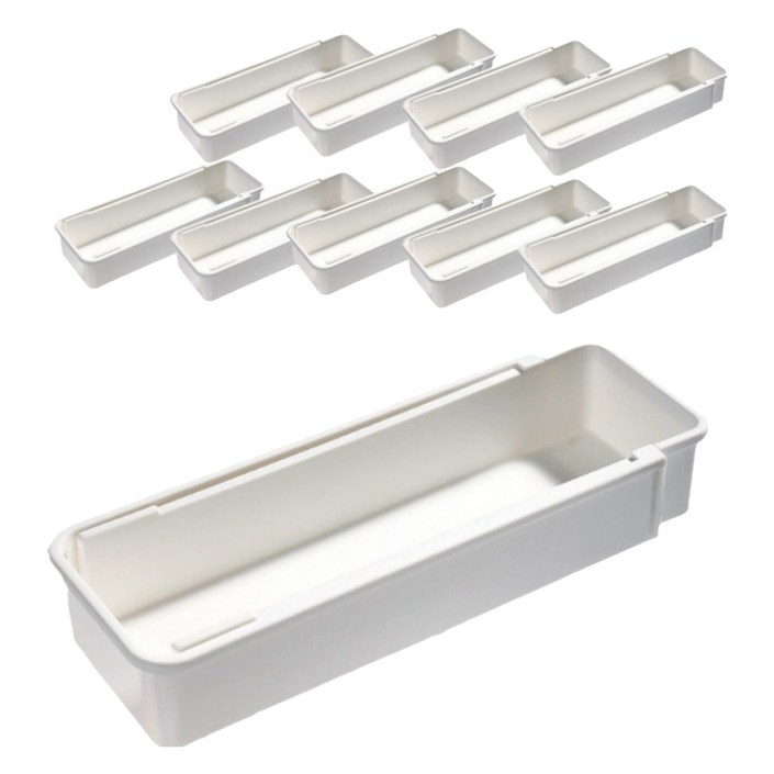 센스팡 내맘대로 길이조절 수납함, 단일색상, 10개