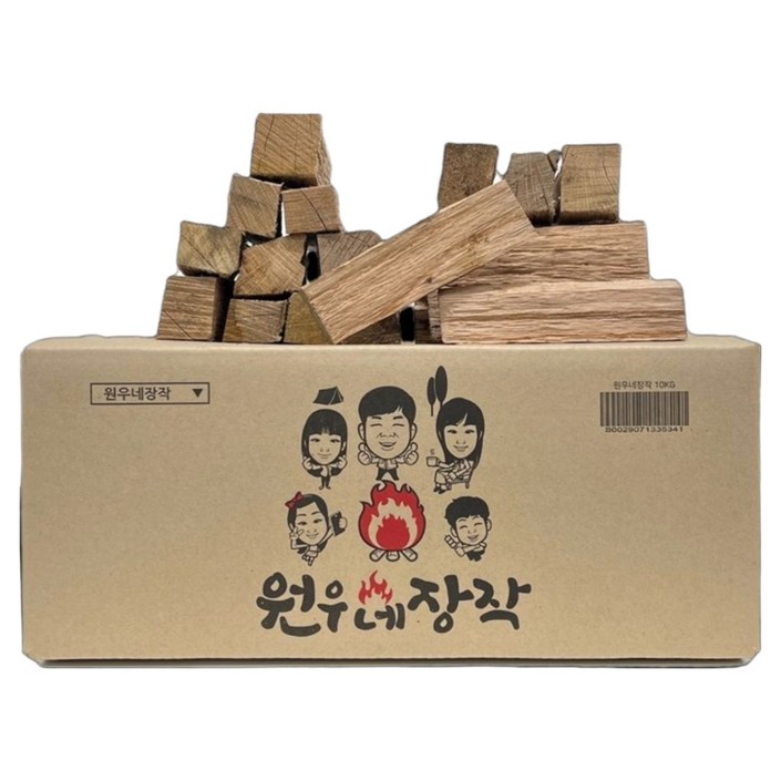 원우네장작 특수건조 48시간 참나무 15cm 미니 장작, 10kg, 1개