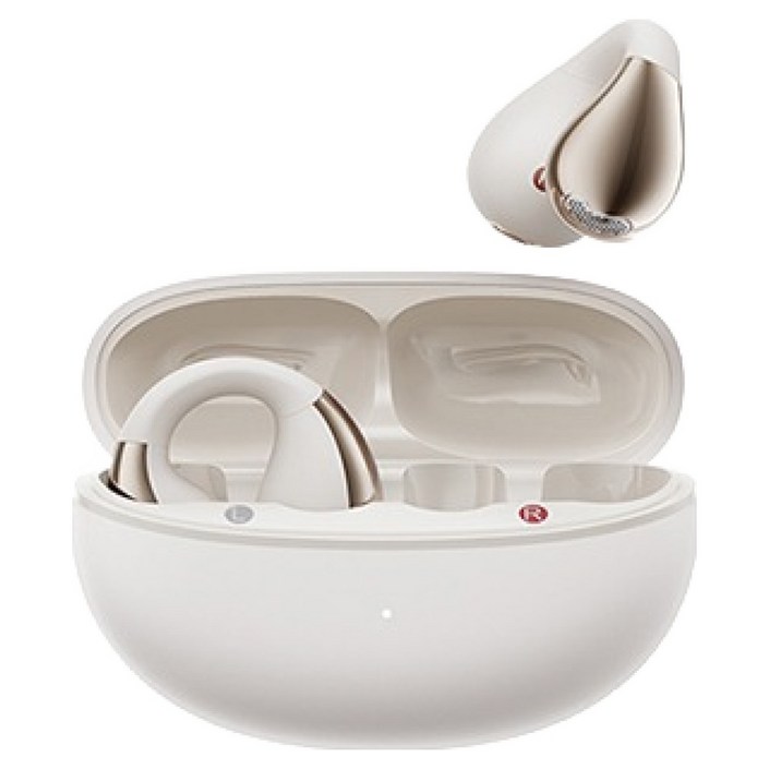 QCY 오픈형 무선 블루투스 이어폰, QCYCROSSKY T33 APP, 화이트, 25시간, QCYCROSSKY T33 APP, 화이트