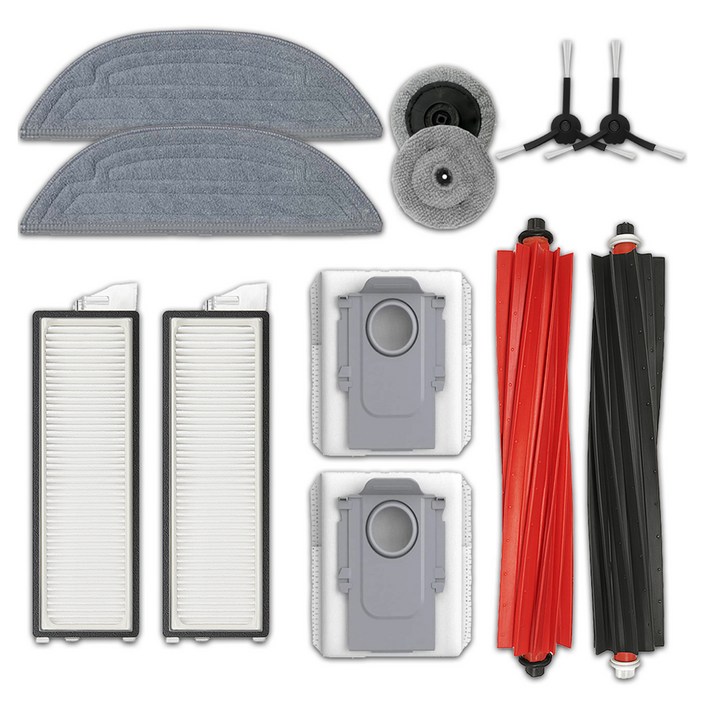 멋진공간 로보락 S8 MaxV Ultra 호환 물걸레 2p + 엣지 물걸레 2p + 사이드브러쉬 2p + 교체용 필터 2p + 메인브러쉬 2종 + 더스트백 2p 소모품 세트