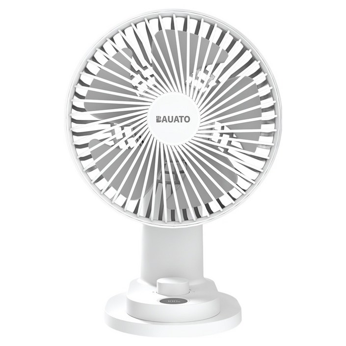 바우아토 무선 저소음 자동 회전 소형 집게 틈새 탁상용 선풍기, D-B-0501, 화이트