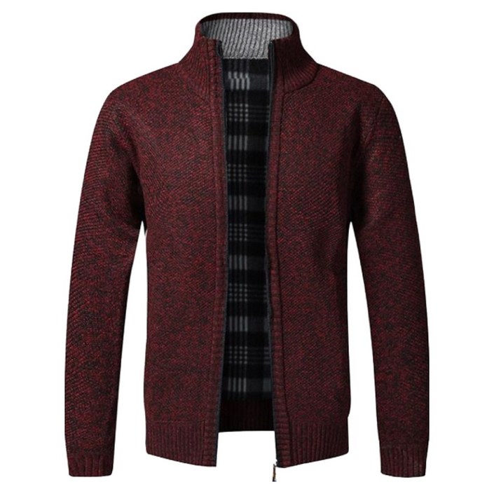 제이티엘 남성용 레이어드 코디 기모 집업 가디건