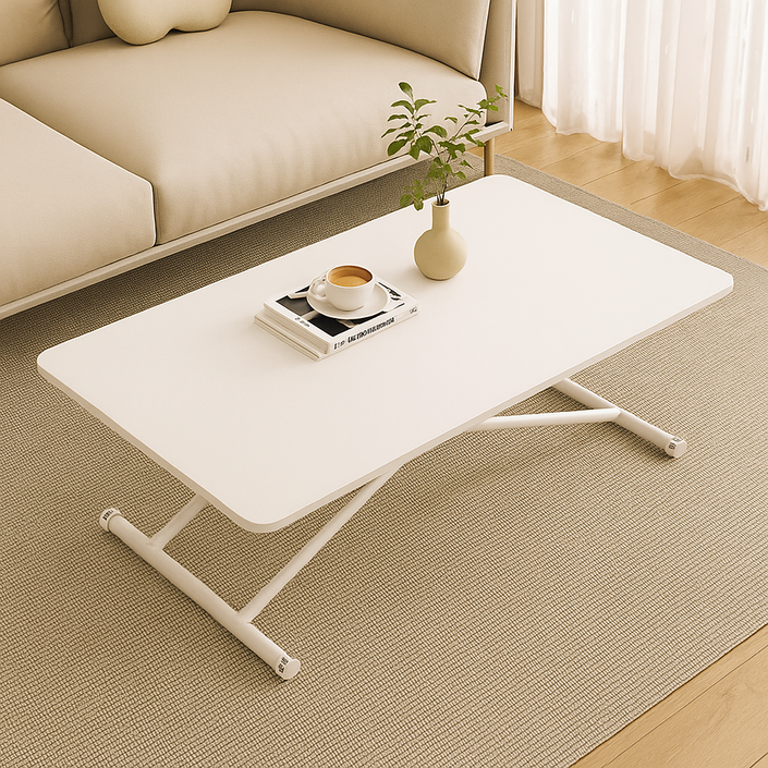 오브민 높이조절 다용도 식탁, 화이트