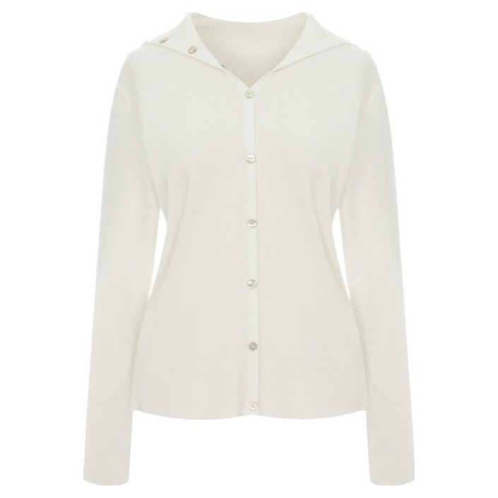 페이지플린 여성용 자개 버튼 카라 니트 P6AKN022C