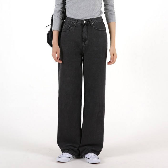 디어로라 여성용 롱숏미들 기장 와이드 데님 팬츠 IPP011