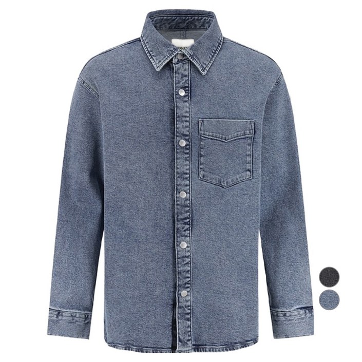 지오지아 남녀공용 미라클 데님 셔켓 AEF2DJ1101