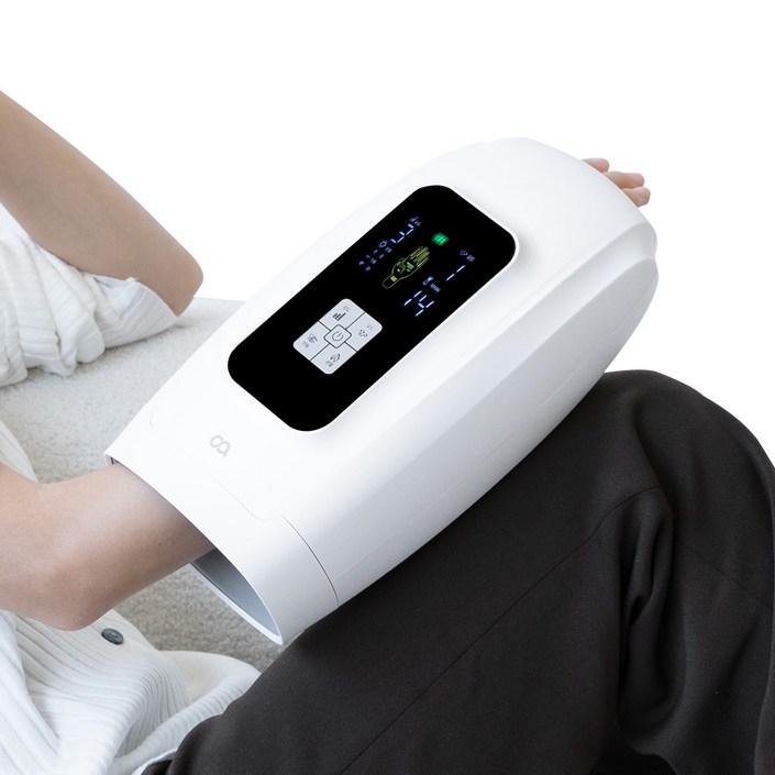 오아 에어핸드 무선 온열 손 마사지기 OMSG-009WH, 화이트, OMSG-009WH