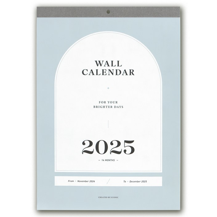 아이코닉 2025 월 캘린더 벽걸이 달력