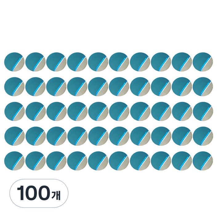 코히모 원형 문구자석 스티커 붙이는 얇은철판 30mm 4W159, 단일 색상, 100개