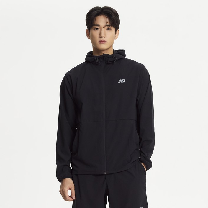 뉴발란스 AC 스트레치 우븐 후드 바람막이 자켓 NBNAE4P091