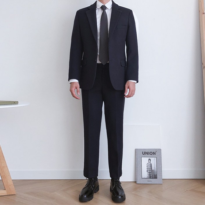 언탭트 남성용 겨울 정장자켓  바지 한벌세트