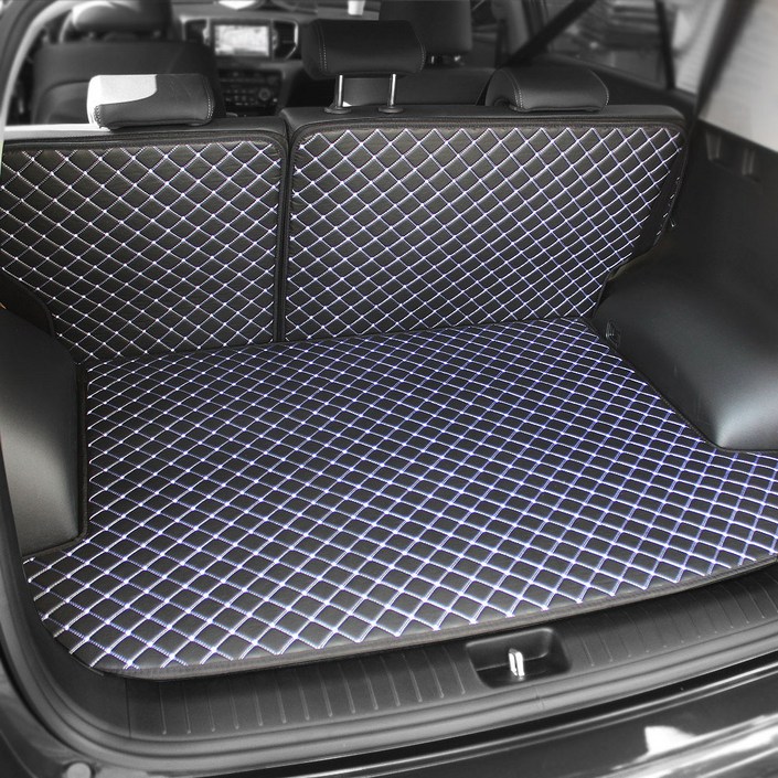 지엠지모터스 퀼팅 트렁크 차박매트 + 뒷열 커버 풀세트, 넥쏘, 블랙 20221101