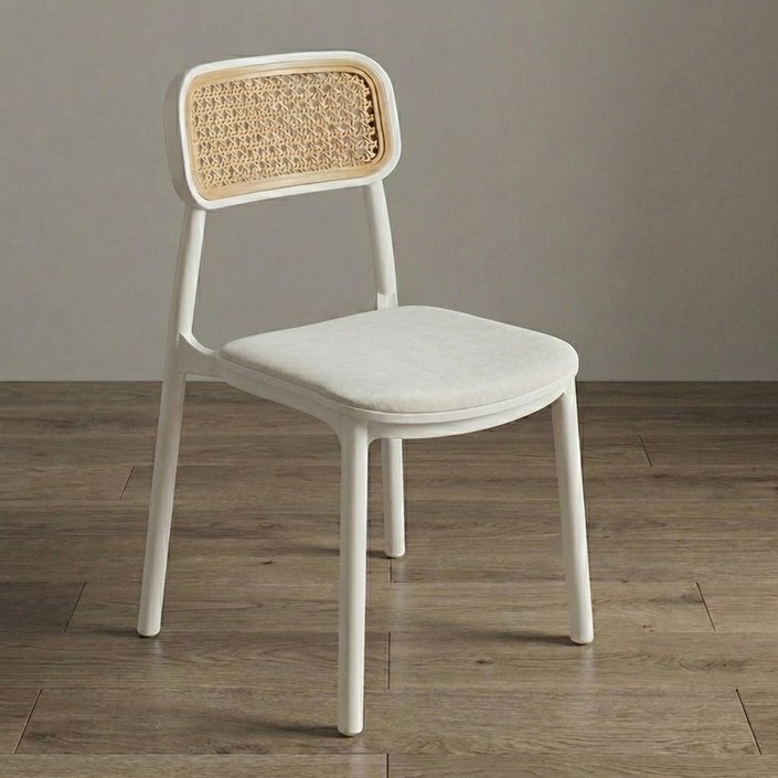 코드메인 패브릭 쿠션 라탄 스타일 인테리어 식탁 의자