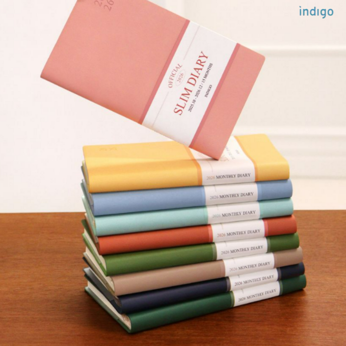 2026 슬림 Slim 월간 다이어리 오피셜, 피콕블루