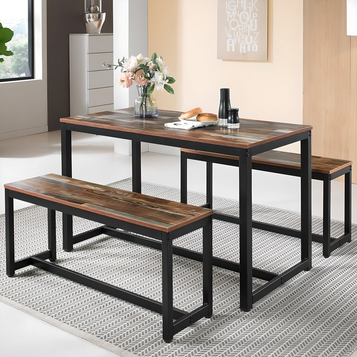 키모 다용도 식탁 세트(테이블1+의자1), 빈티지