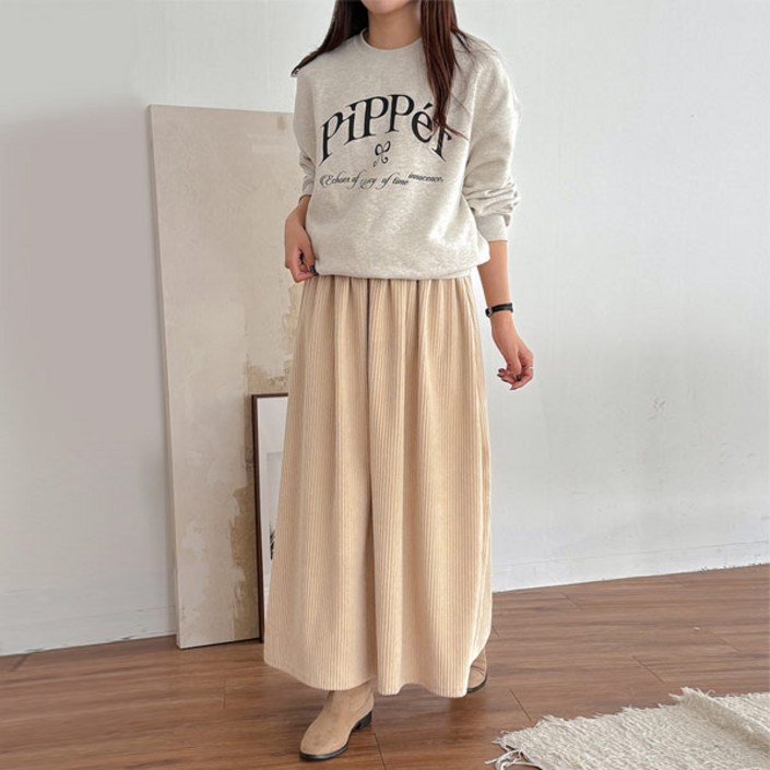 마이쏭 여성 봄 가을 원피스 이너원피스 빅사이즈 왕골덴레이어드롱원피스