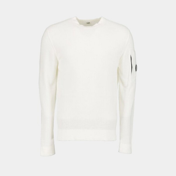 [CP컴퍼니] 오늘출발 시피컴퍼니 남성 렌즈와펜 크루넥 니트 아이보리 20SS 08CMKN252A 005402A 103