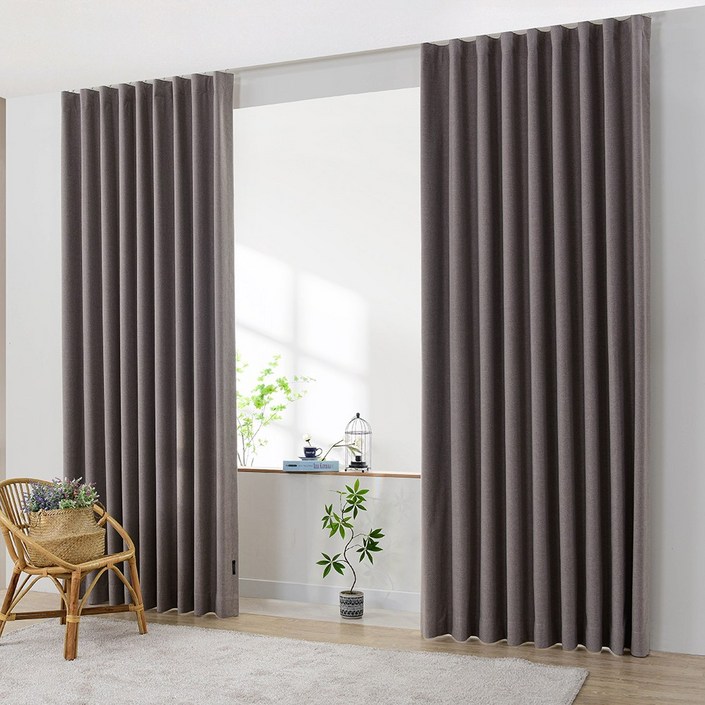 살랑공간 더스티 형상기억 100암막커튼 높이맞춤 주문제작