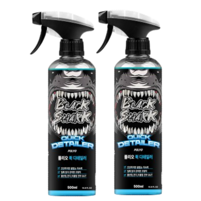 블랙샤크 차량용 광택 코팅 퀵디테일러, 2개, 500ml