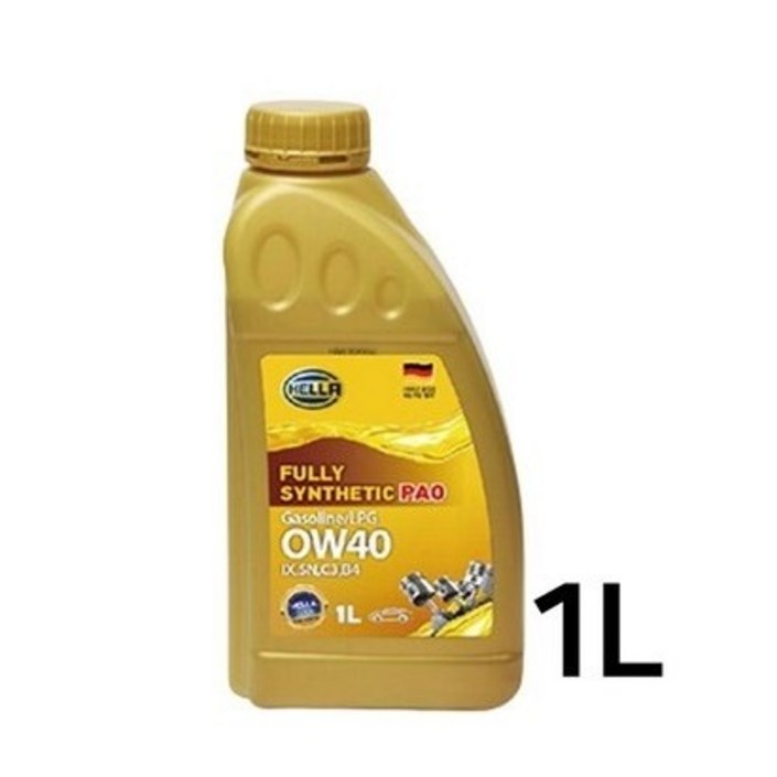 이벤트 4통구매시 1통 추가 증정 헬라 HELLA 엔진오일 PAO IX9 0W40 00합성유를 기반으로 PAO 골드라인 최고급 합성유 C3 C4, 1개, 1l