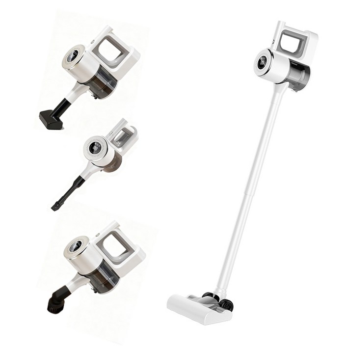 SmartGo 다용도 무선 청소기 핸디 청소기 흡입력이 강한 16000pa 가정용 휴대용 청소기, 화이트