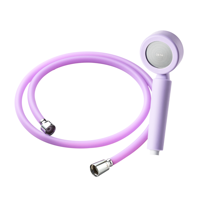 [set] 올바 더 뉴 의료용 실리콘 필터 샤워기 세트 1.5M (샤워헤드+샤워호스1.5M+필터2ea), 블루밍라벤더, 1세트