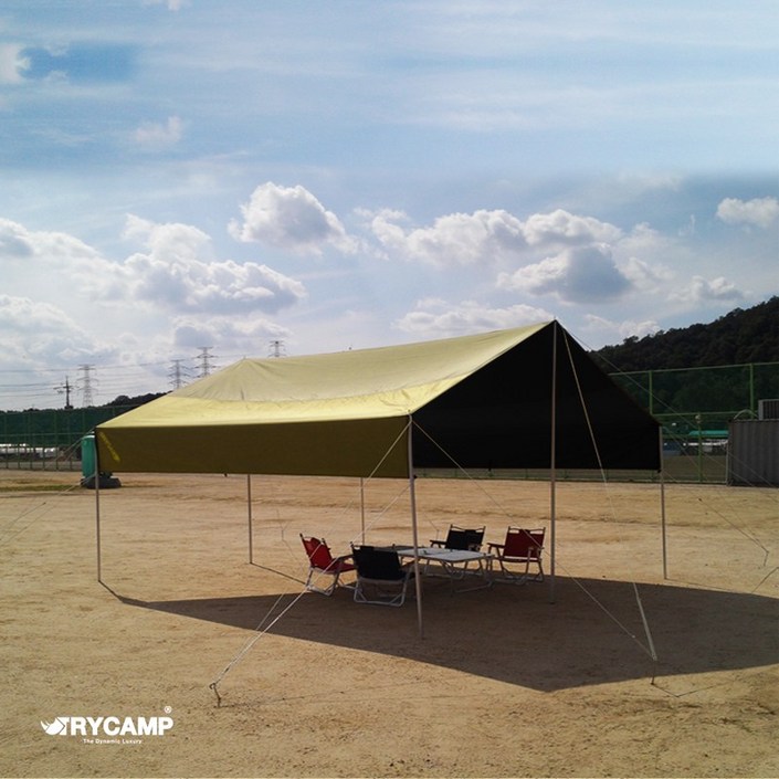 트라이캠프 렉타 타프  스크린 쉘터  캠핑 블랙 코팅 그늘막 타프 지퍼체결