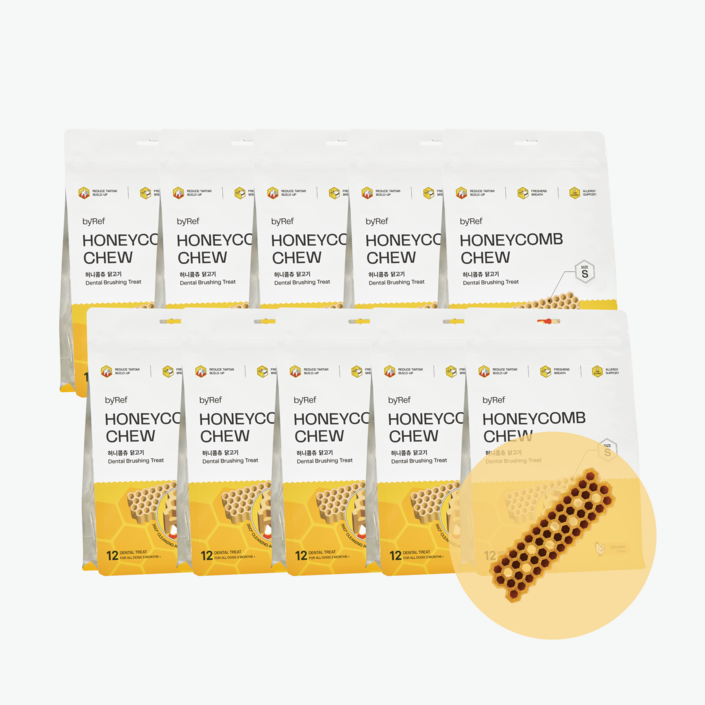 바이레프 허니콤츄 S 강아지 치석제거 덴탈껌, 허니콤츄, 120g, 10개