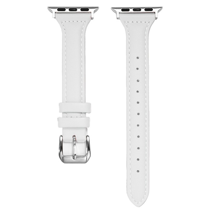 사라밴드 애플워치 호환 데일리 레더 스트랩, 화이트, 1개