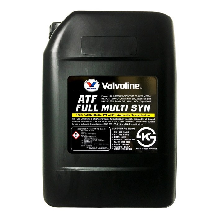 발보린 ATF FULL 멀티 씬 무색 18리터 합성자동변속기유, 1개, 발보린 ATF FULL 멀티 씬  18리터