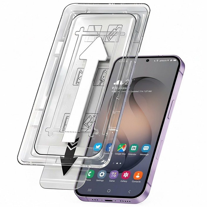 모빌앤조이 가이드 커버 투명 강화유리 액정보호필름 2p 세트