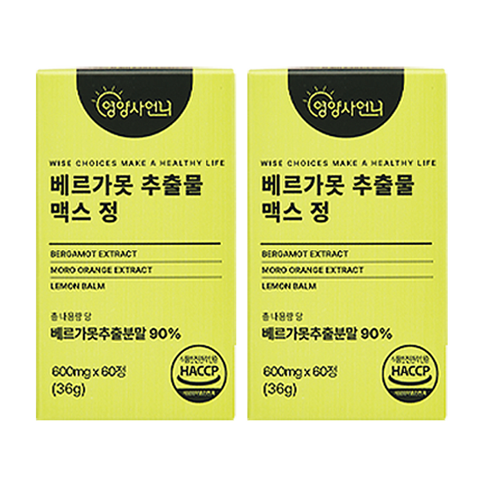 영양사언니 베르가못 추출물 맥스 정, 2개, 60정