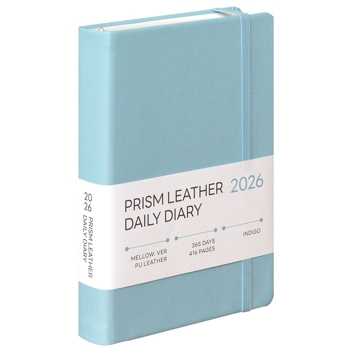 인디고 2026 프리즘 레더 날짜형 B6 데일리 다이어리 32절 일간 스케줄 플래너