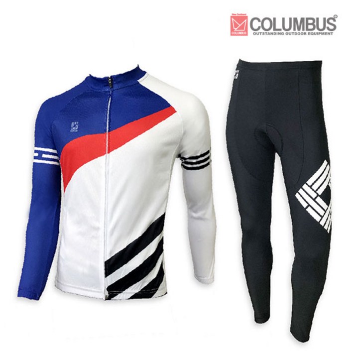 콜럼버스 Korea 코리아 남녀공용 긴팔 자전거복 상하의세트자전거의류