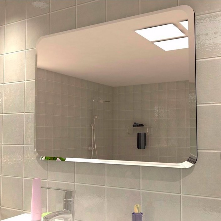 부착식 직사각 타원형 유리 거울 욕실 화장대 전신 벽거울 6040cm